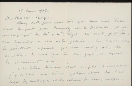 Letter to Andries Bonger