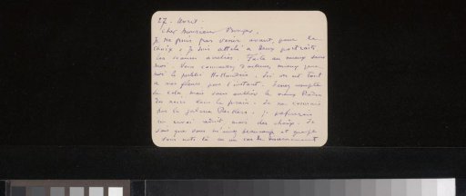 Letter to Andries Bonger