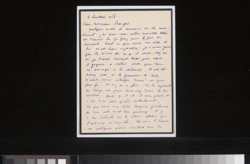 Letter to Andries Bonger