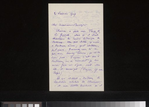 Letter to Andries Bonger