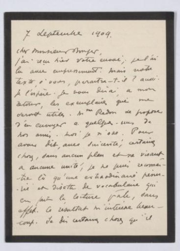 Letter to Andries Bonger