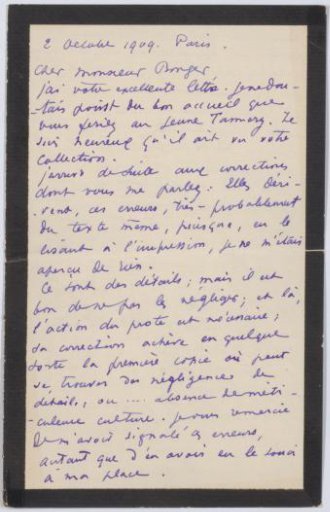 Letter to Andries Bonger