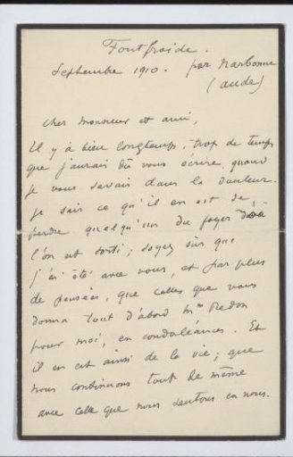 Letter to Andries Bonger