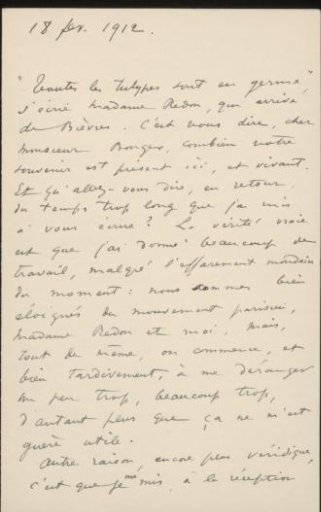 Letter to Andries Bonger
