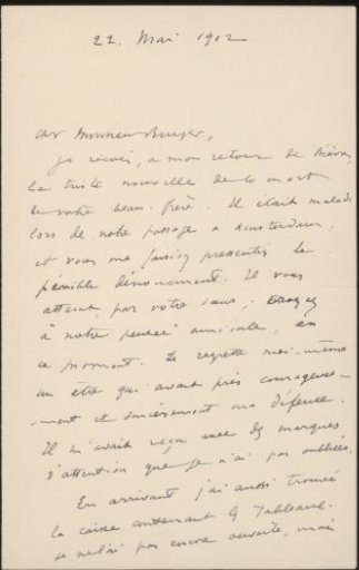 Letter to Andries Bonger