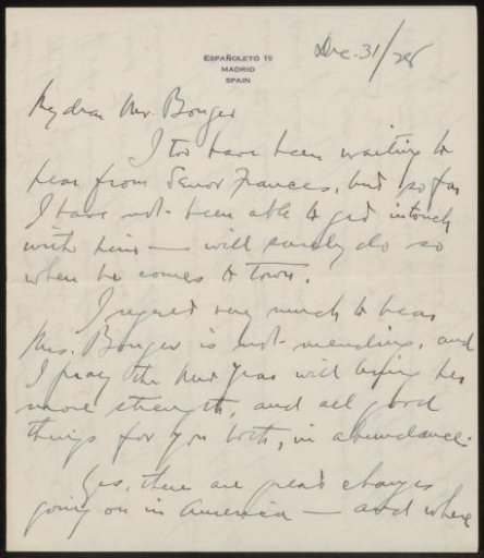 Letter to Andries Bonger