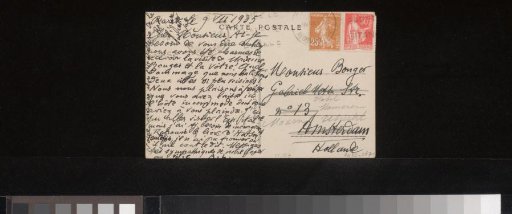 Postcard to Andries Bonger