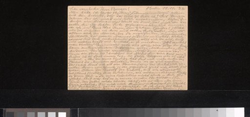 Postcard to Andries Bonger