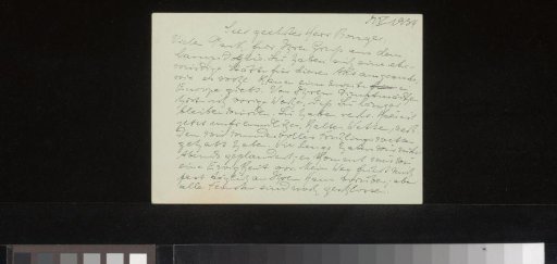 Postcard to Andries Bonger