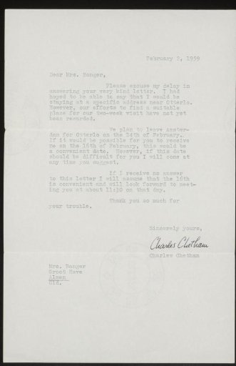 Letter to Françoise W.M. Bonger