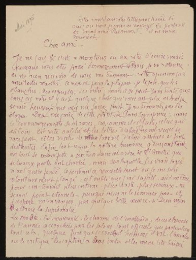Letter to Andries Bonger