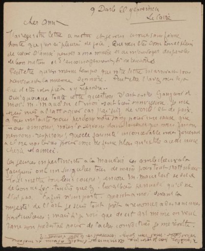 Letter to Andries Bonger