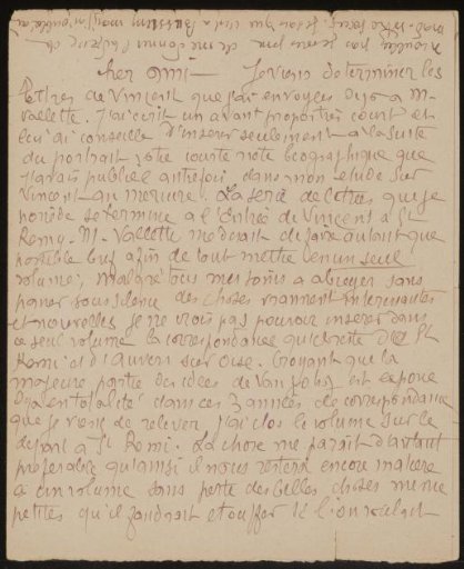 Letter to Andries Bonger