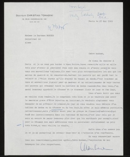 Letter to Françoise W.M. Bonger