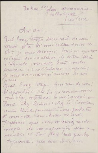 Letter to Andries Bonger