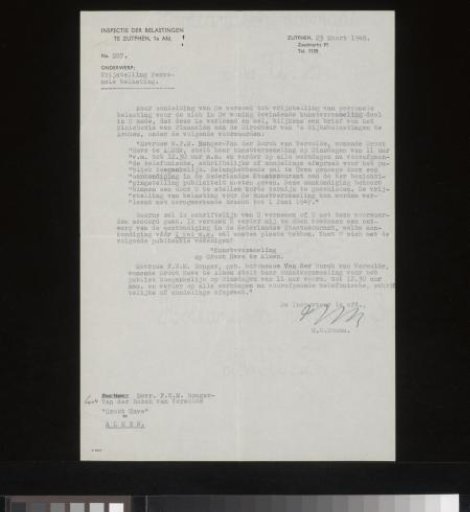 Letter to Françoise W.M. Bonger