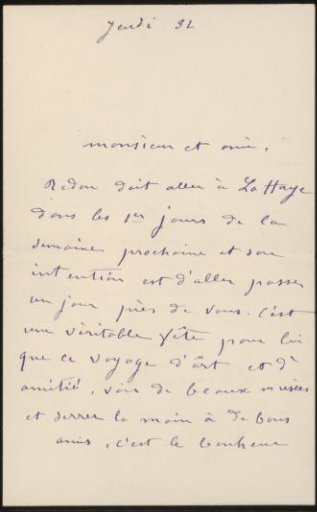 Letter to Andries Bonger