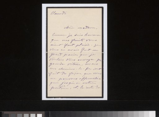 Letter to Anne Marie Louise van der Linden