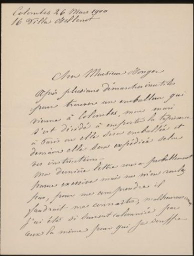 Letter to Andries Bonger