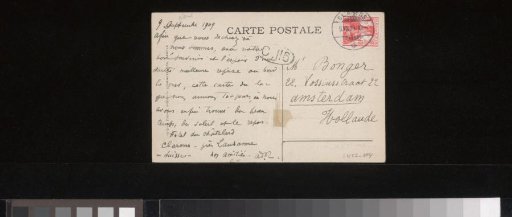 Postcard to Andries Bonger