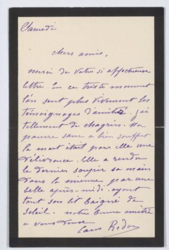 Letter to Andries Bonger and Anne Marie Louise van der Linden