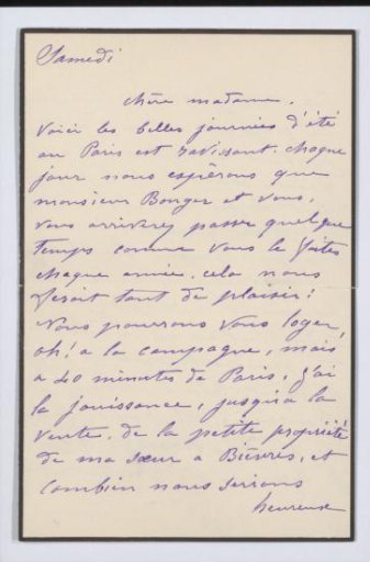 Letter to Anne Marie Louise van der Linden