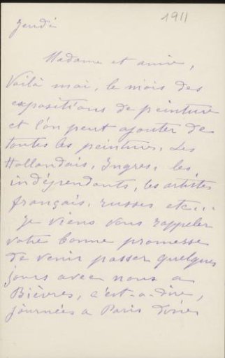 Letter to Anne Marie Louise van der Linden