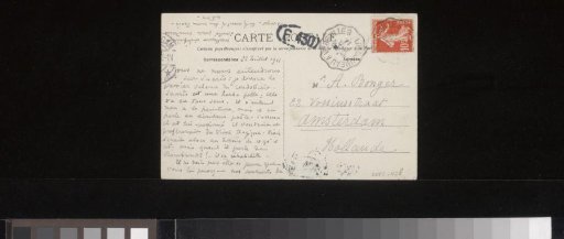 Postcard to Andries Bonger