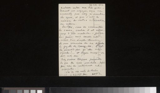 Postcard to Andries Bonger