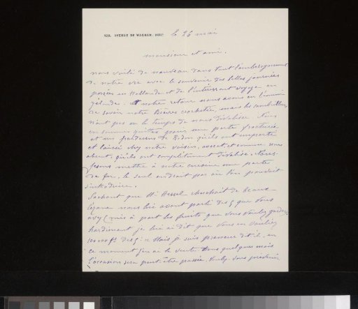 Letter addressed to Andries Bonger