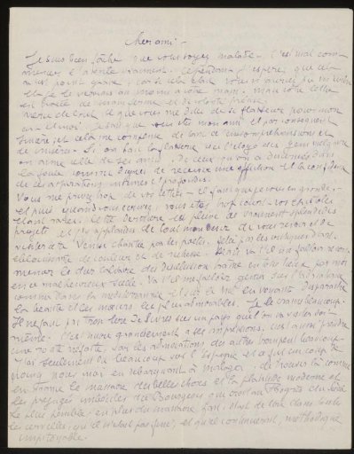 Letter to Andries Bonger