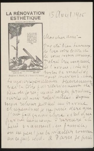 Letter to Andries Bonger