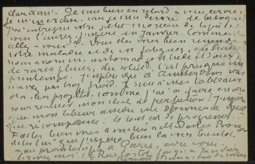 Postcard to Andries Bonger