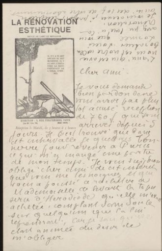 Letter to Andries Bonger