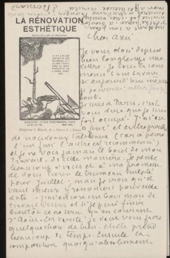 Letter to Andries Bonger