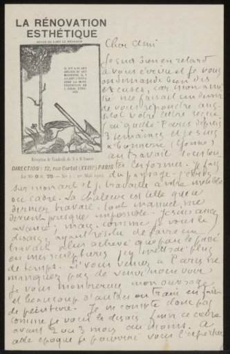 Letter to Andries Bonger