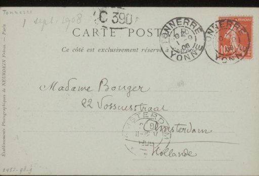 Picture postcard to Anne Marie Louise van der Linden