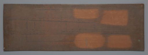 Copper plate with the profile of the river Linge