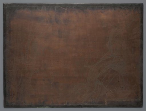 Copper plate with a map of the Land of Roon and Portugal and the Land of IJsselmonde