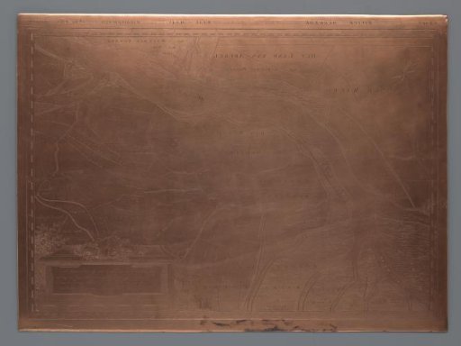 Copper plate with a map of the Merwede
