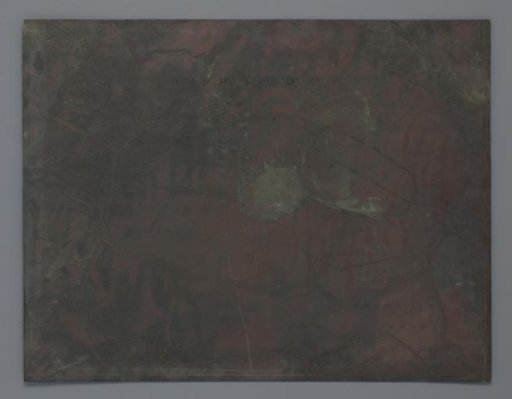 Copper plate with a map of the Four Northern Koggen