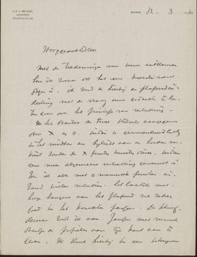Letter to Henricus Joannes van Ogtrop