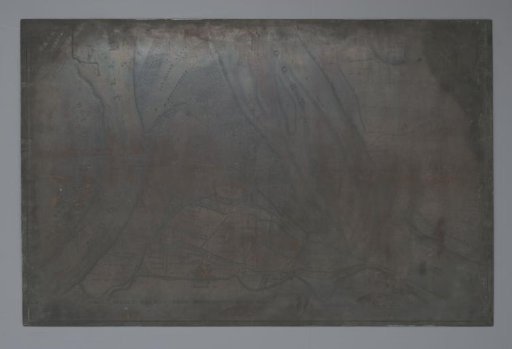 Copper Plate with a Map of the River Waal with the Kiefwaard, Rijswaard, and Lobithse Grind