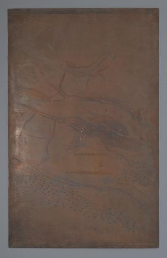 Copper plate with a detail map of Gelre with 's Heerenberg