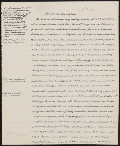 Annotated transcript of (part of) a letter to Fridolin Becker