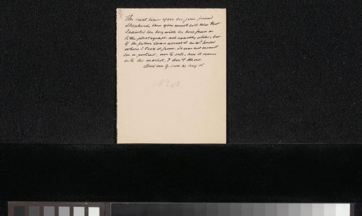 Transcript of (part of) a letter to Friedrich Gustav Julius Süs