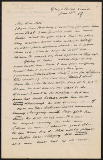 Transcript of a letter to David Adolph Constant Artz