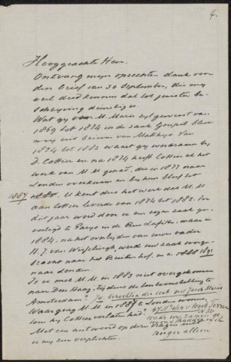 Letter to E.J. van Wisselingh (1848-1912)
