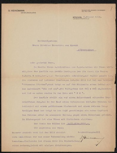 Letter to Pieter Haverkorn van Rijsewijk