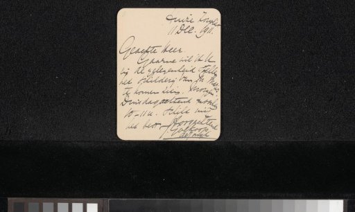 Letter to Pieter Haverkorn van Rijsewijk